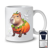 Capybara Pumpkin Cosplay; Lovely Halloween Costume Capybara Rodent Animal; Pumpkin Lover T-Shirt