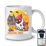 Cardinal Bird Sheet, Adorable Halloween Moon Boo Ghost Costume Bird, Matching Animal Lover T-Shirt