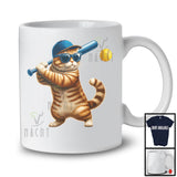 Cat Playing Softball, Adorable Kitten Owner Sports Playing Player Lover, Matching Sport Team T-Shirt