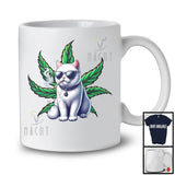 Cat Sunglasses Smoker, Humorous Kitten Owner Lover, Matching 420 Stoner Smoker Group T-Shirt