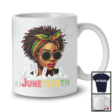 Celebrate Juneteenth, Awesome Black History Afro Woman Sunglasses, African American Proud T-Shirt