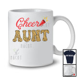 Cheer Aunt, Joyful Mother's Day Leopard Proud Fan Cheerleader, Matching Family Group T-Shirt