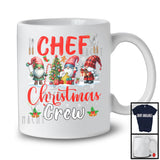 Chef Christmas Crew; Adorable X-mas Tree Three Gnomes; Snowing Chef Group T-Shirt