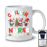 Chillin' With My Nurse Squad; Awesome Christmas Three Gnomes; Nurse Group T-Shirt