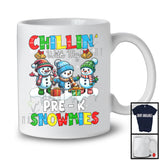 Chillin' With My Pre   K Snowmies; Amusing Christmas Three Snowman; School Teacher T-Shirt