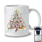 Chinese Crested Dog Christmas Tree; Amazing X-mas Lights Tree Snowing; Family Group T-Shirt