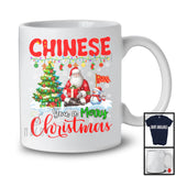 Chinese You A Merry Christmas; Fantastic X-mas Tree Santa Chinese Flag Snowman; Family Group T-Shirt