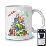 Christmas Camping Crew; Wonderful Christmas Tree Lights Camping Equipment; X-mas Group T-Shirt