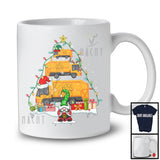 Christmas Garbage Truck Tree; Cheerful X-mas Lights Snowing Gnomes; Family Group T-Shirt