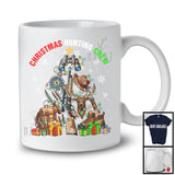 Christmas Hunting Crew; Wonderful Christmas Tree Lights Hunting Equipment; X-mas Group T-Shirt