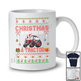 Christmas Is Better On A Tractor; Wonderful X-mas Sweater Santa Tractor; Family Group T-Shirt