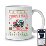 Christmas Is Better On A Truck; Wonderful X-mas Sweater Santa Truck; Family Group T-Shirt