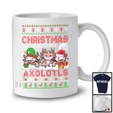 Christmas Is Better With Axolotls; Amusing X-mas Santa Elf Reindeer Animal; Sweater Family T-Shirt