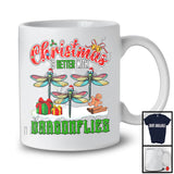 Christmas Is Better With Dragonflies; Adorable X-mas Three Santa Dragonfly; Family Group T-Shirt