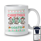 Christmas Is Better With Goats; Adorable Sweater Three Reindeer Santa Goats; Farmer T-Shirt