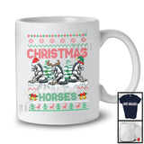 Christmas Is Better With Horses; Adorable Sweater Three Reindeer Santa Horses; Farmer T-Shirt