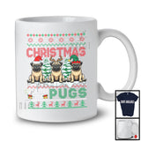 Christmas Is Better With Pugs; Adorable Sweater Three Reindeer Santa Pugs Owner Lover T-Shirt