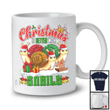 Christmas Is Better With Snails; Adorable X-mas Three Santa Snail Animal; Family Group T-Shirt