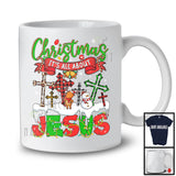 Christmas It's All About Jesus; Awesome Christmas Snow Plaid Cross; X-mas Snowman Reindeer T-Shirt