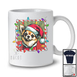 Christmas Lights Santa Chihuahua; Awesome X-mas Pajamas Santa; Snowing Family Group T-Shirt