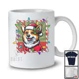 Christmas Lights Santa Corgi; Awesome X-mas Pajamas Santa; Snowing Family Group T-Shirt