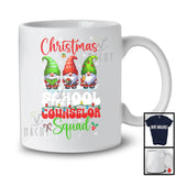 Christmas School Counselor Squad; Amazing Christmas Snowing Three Gnomes; Jobs Careers T-Shirt