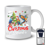 Christmas Squad; Adorable Macaw X-mas Tree Snowing; Macaw Bird Matching Family Group T-Shirt