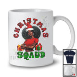 Christmas Squad; Amazing Christmas Plaid Black Women African American Santa; Family Group T-Shirt