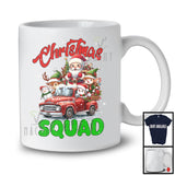 Christmas Squad; Amazing X-mas Santa Elf Reindeer Snowman On Pickup Truck; Family Group T-Shirt