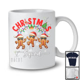 Christmas Squad; Awesome X-mas Lights Three Santa Gingerbread Dancing; Family Group T-Shirt