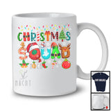 Christmas Squad; Awesome X-mas ' Plaid Snowing Around Lights; Family Pajama Group T-Shirt