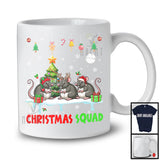 Christmas Squad; Cheerful Reindeer Santa Elf Rat; X-mas Rat Animal Snowing T-Shirt