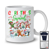 Christmas Squad, Cheerful X-mas Dabbing Santa Elf Snowman Penguin, Friends Family Group T-Shirt