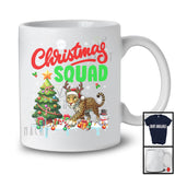 Christmas Squad, Cheerful X-mas Tree Santa Reindeer Leopard, Snow Wild Animal Lover T-Shirt
