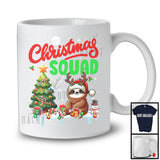 Christmas Squad, Cheerful X-mas Tree Santa Reindeer Sloth, Snow Wild Animal Lover T-Shirt
