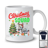 Christmas Squad, Cheerful X-mas Tree Santa Reindeer Zebra, Snow Wild Animal Lover T-Shirt