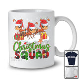 Christmas Squad; Humorous X-mas Snowing Plaid Three Santa Ants; Wild Animal Lover T-Shirt