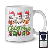 Christmas Squad; Humorous X-mas Snowing Plaid Three Santa Bunnies; Wild Animal Lover T-Shirt