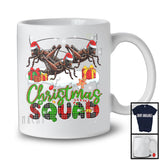 Christmas Squad; Humorous X-mas Snowing Plaid Three Santa Crickets; Wild Animal Lover T-Shirt