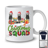 Christmas Squad; Humorous X-mas Snowing Plaid Three Santa Ferrets; Wild Animal Lover T-Shirt