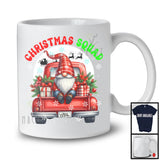 Christmas Squad; Merry X-mas Moon Gnome On Pickup Truck; Snowing Family Group T-Shirt