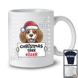 Christmas Tree Killer; Humorous Christmas Santa Beagle Dog's Fault; Damage X-mas Tree T-Shirt