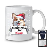 Christmas Tree Killer; Humorous Christmas Santa Corgi Dog's Fault; Damage X-mas Tree T-Shirt