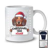 Christmas Tree Killer; Humorous Christmas Santa Dachshund Dog's Fault; Damage X-mas Tree T-Shirt