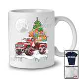 Christmas Tree Presents On Pickup Truck; Amazing X-mas Moon Pickup Truck Driver; Snow Family T-Shirt