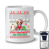 Christmas Tree Your Ornaments Are History; Merry X-mas Lovely Beagle Santa; Family T-Shirt