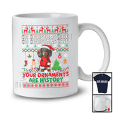 Christmas Tree Your Ornaments Are History; Merry X-mas Lovely Dachshund Santa; Family T-Shirt