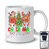 Christmas Vibes; Awesome X-mas Lights Tree Santa Cookie Milk; Friends Family Group T-Shirt