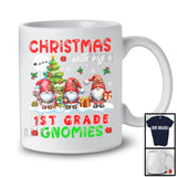 Christmas With My 1st Grade Gnomies; Awesome X-mas Tree Three Gnomes; Teacher Group T-Shirt