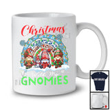 Christmas With My Gnomies; Awesome X-mas Lights Rainbow Three Gnomes; Pajama Family T-Shirt